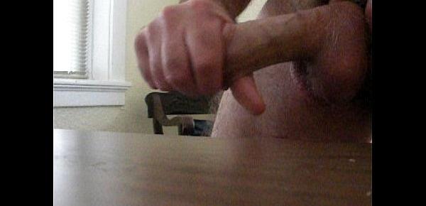  Pumping and had to piss, then cum